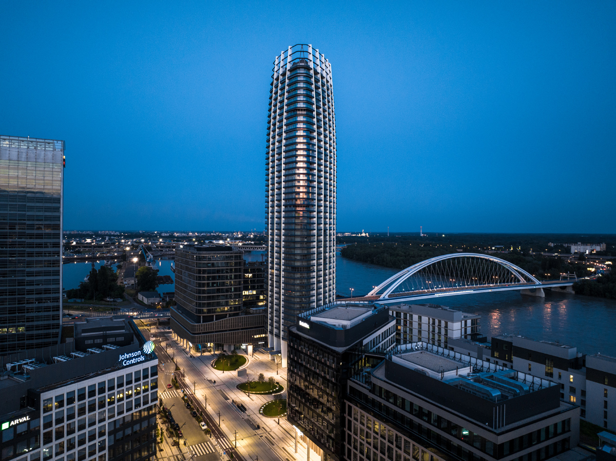 Cena za mimoriadnu kvalitu realizácie stavby: Eurovea Tower, Bratislava