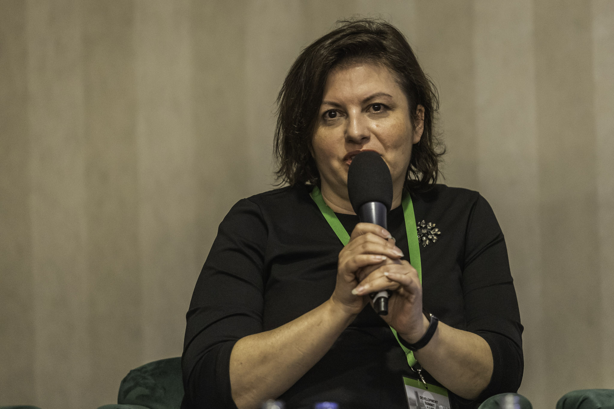 Prvý panel konferencie Development Summit 2025, Nora Vranová zo SKA