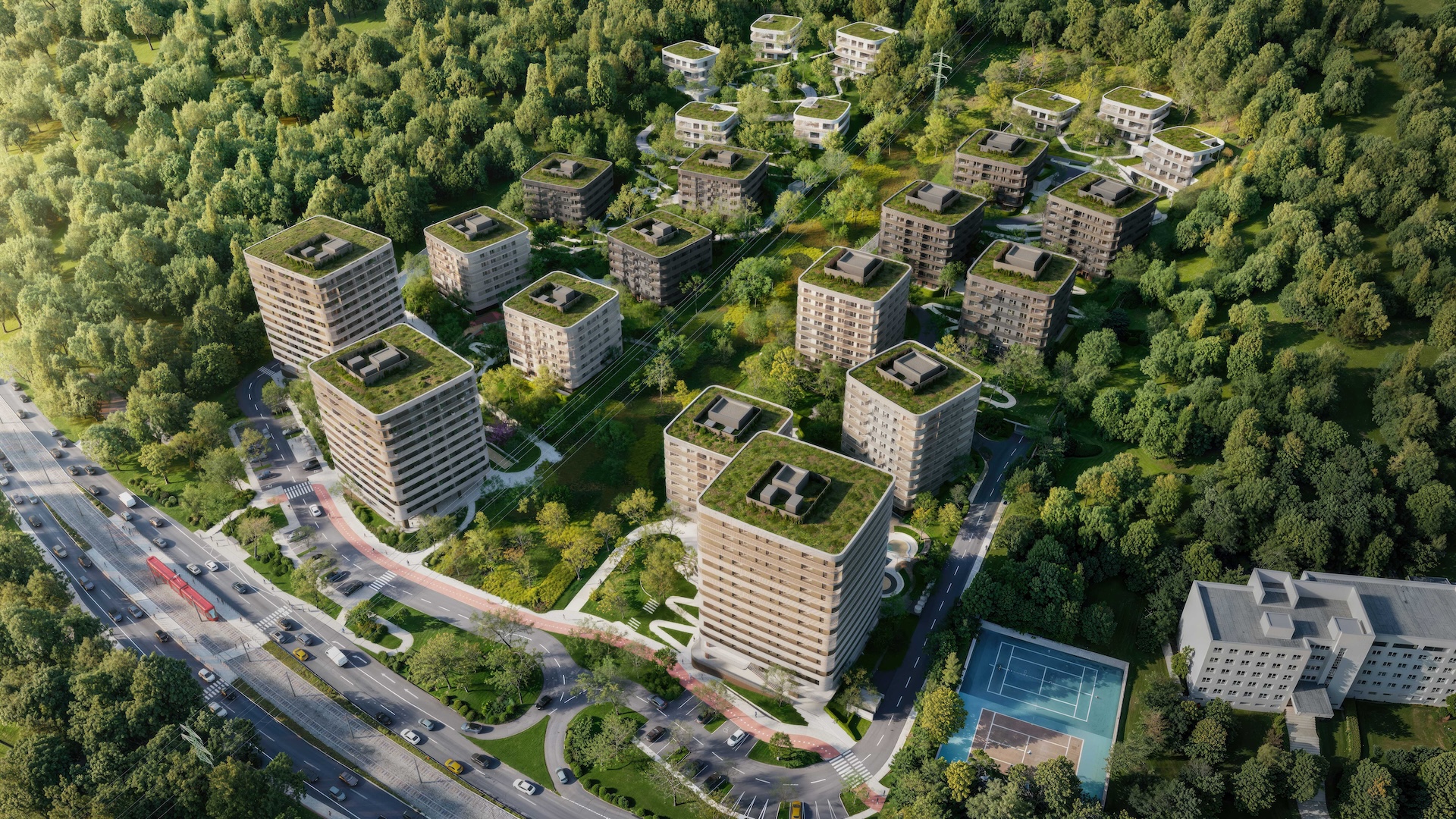 Všetky štyri etapy prinesú do lokality 28 budov, 1 049 bytov a apartmánov, 197 jednotiek krátkodobého nájomného bývania a 1654 parkovacích miest.