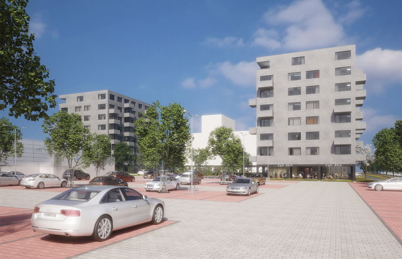 Projekt Na lúke, ktorý vyrastie na parcele vedľa starej budovy pošty