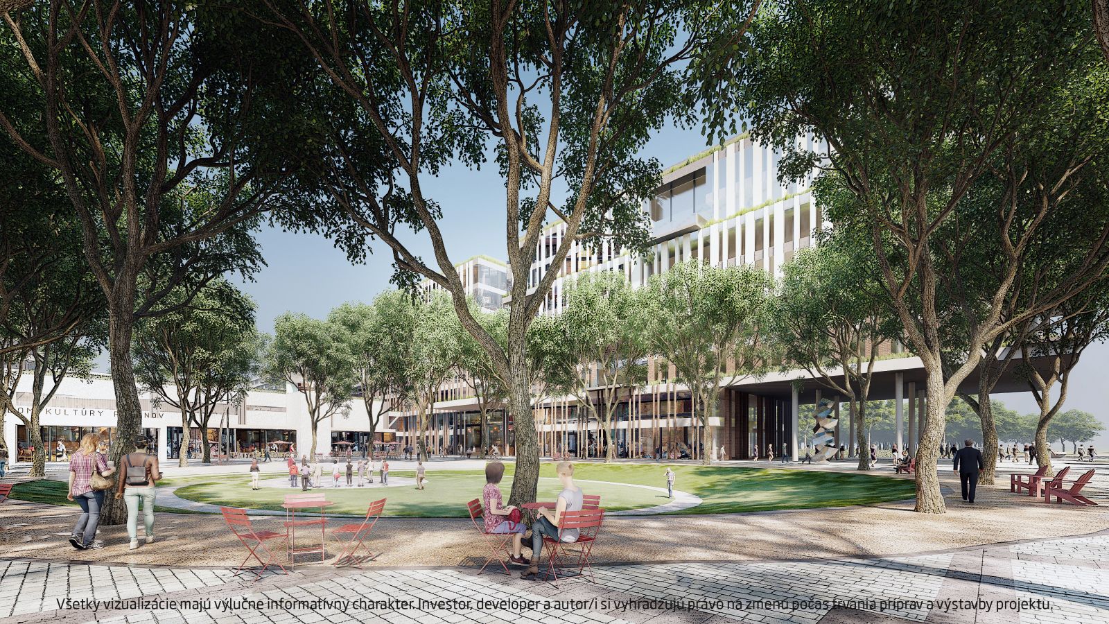 Nové centrum Ružinova - budúca podoba projektu z pera ateliéru Jakub Cigler Architekti 