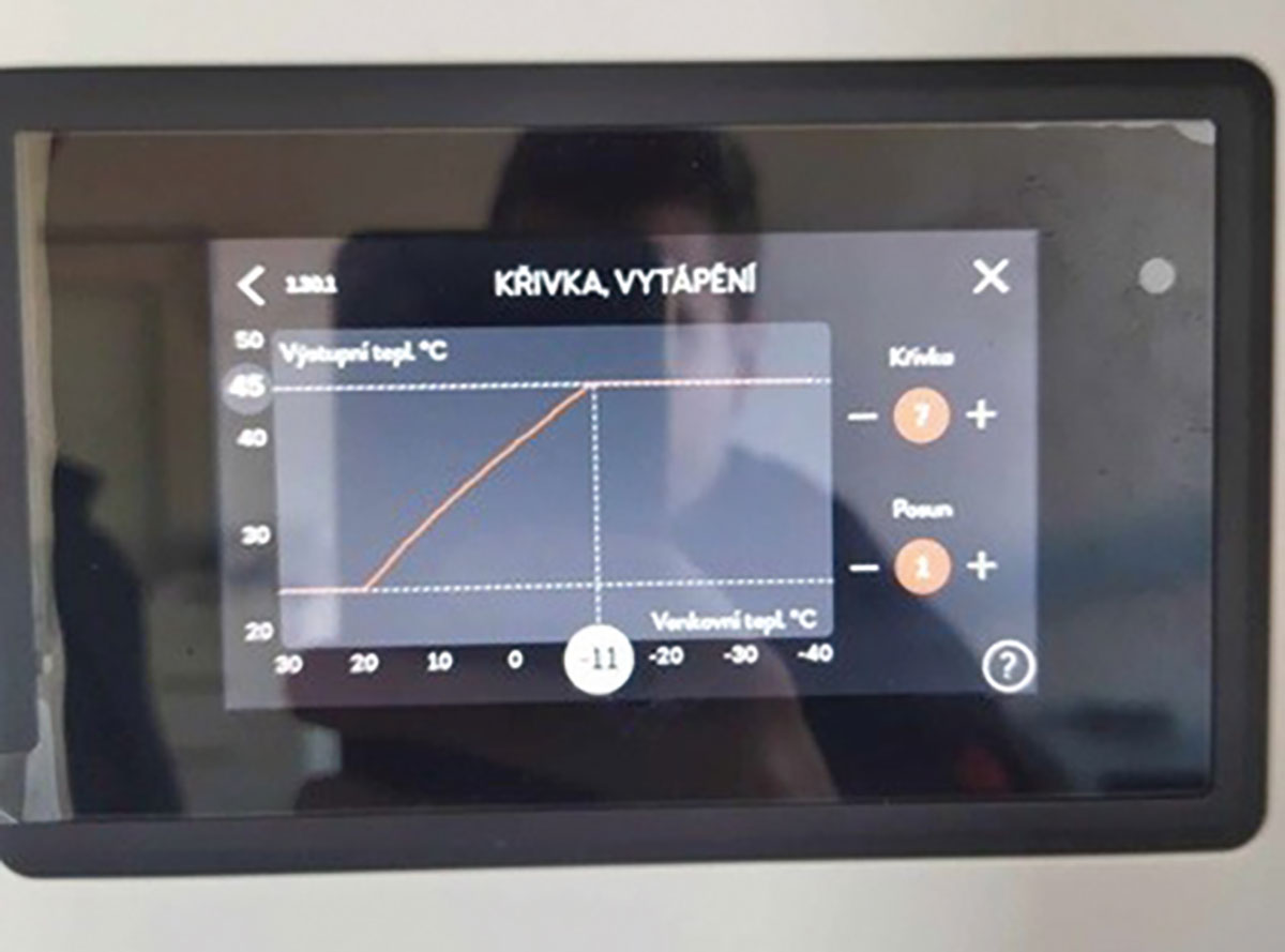 Obr. 10 Tepelné čerpadlo vzduch – voda F2040-6, impulzný elektromer LE-01d MID, PLC zariadenie, riadiaca jednotka SMO 20