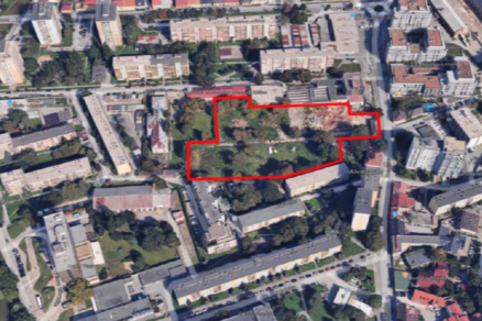 Navrhovaný projekt Obytný súbor Alvinczyho dvor v Košiciach na mape.
