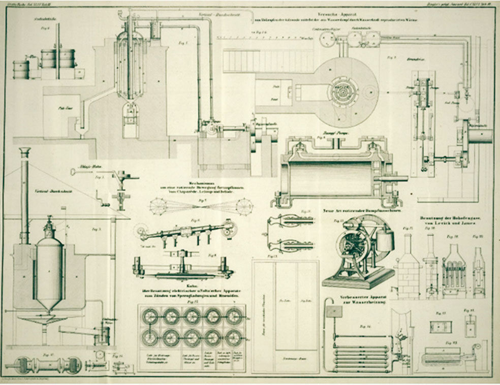 02. Náčrt tepelného čerpadla zostrojeného Petrom von Rittingerom