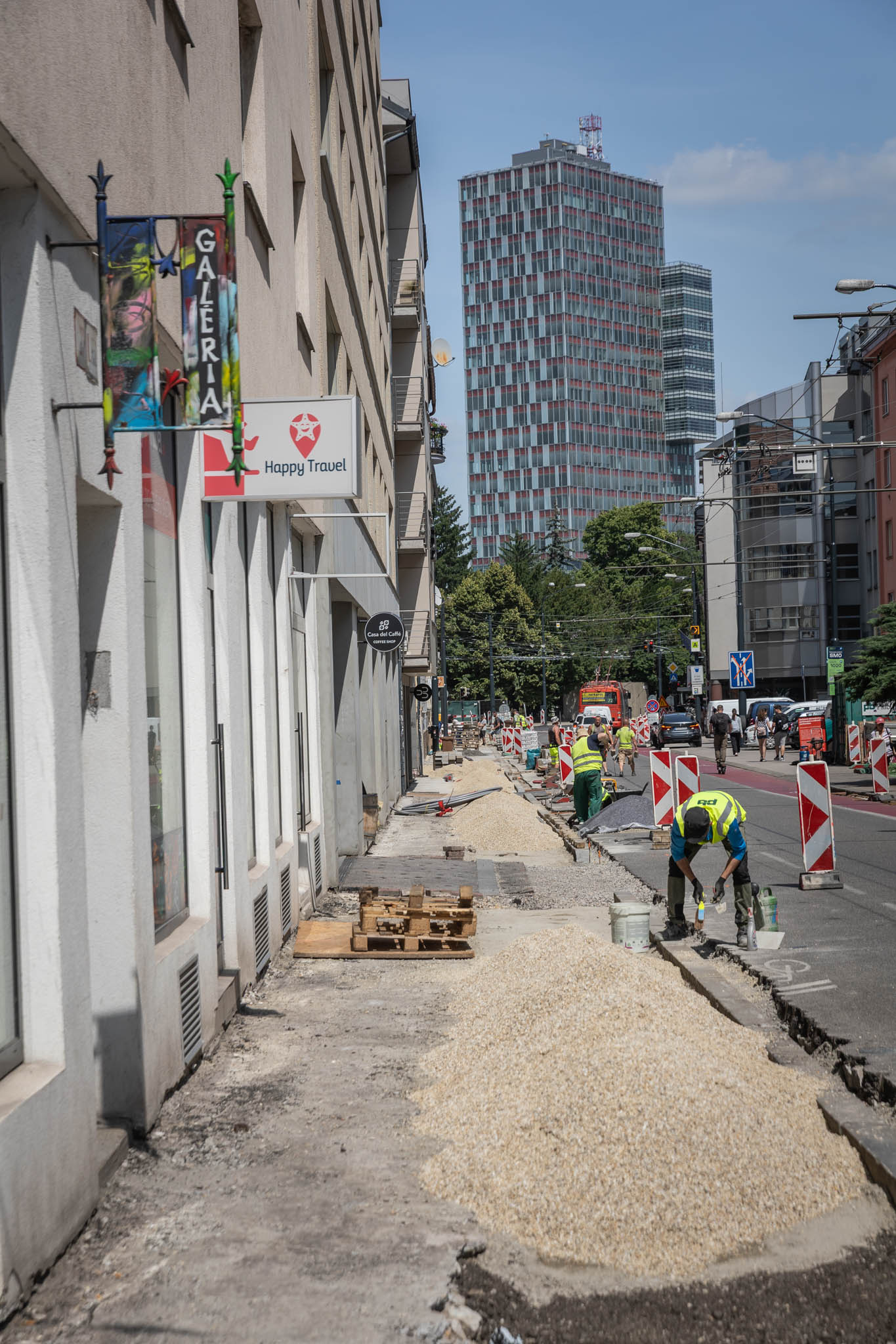 Aktuálne stavebné práce na Dunajskej ulici