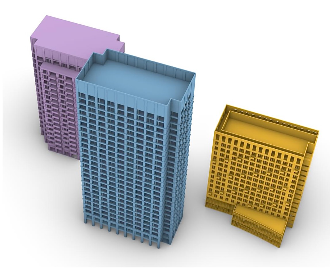 Projekt District 15 developera JTRE – model veží
