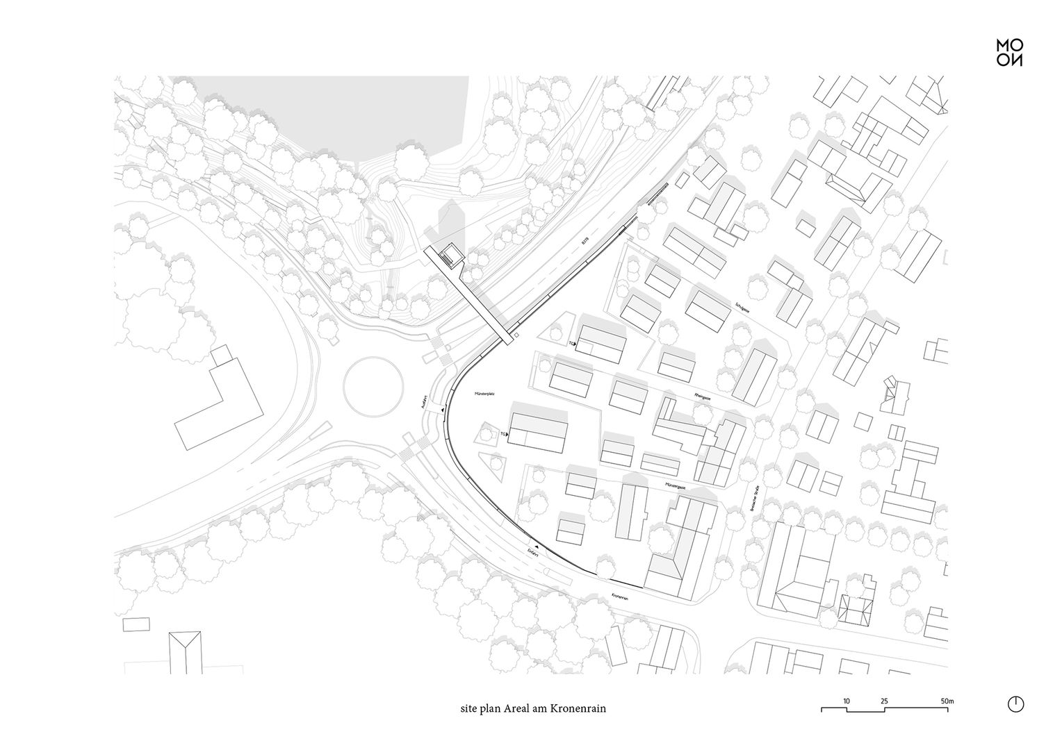 Architektonické štúdio MONO navrhlo výrazný súbor: parkovací dom, verejné priestranstvo, lávku a vyhliadkovú vežu.  