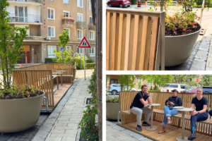 Pred pobočkou Staromestskej knižnice na Záhrebskej pribudol nový parklet. Obnova verejného priestoru bude pokračovať