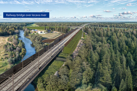 Rail Baltica v Lotyšsku, železničný most cez rieku lecava