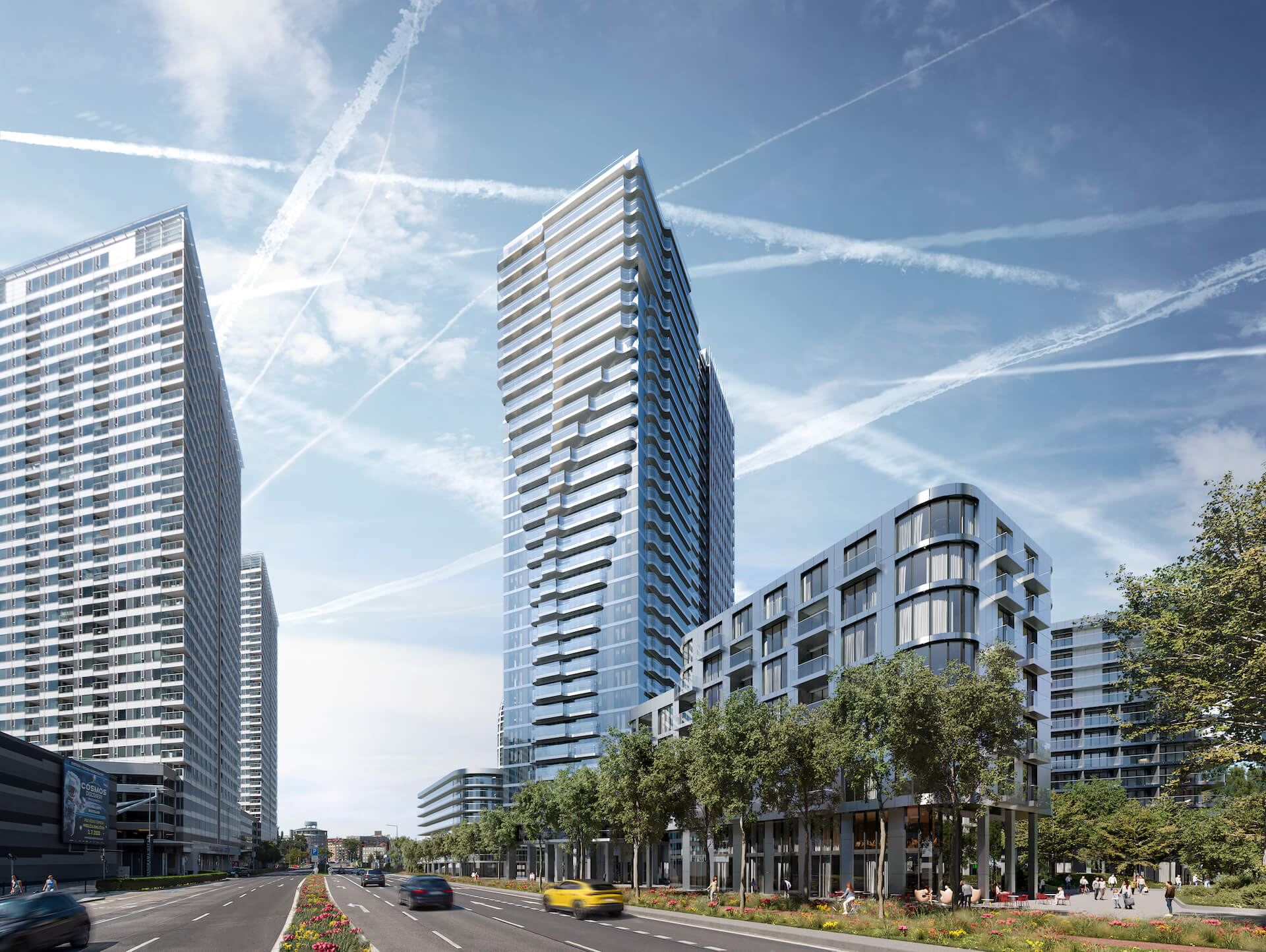 Vizualizácia projektu Ister Tower – denný pohľad