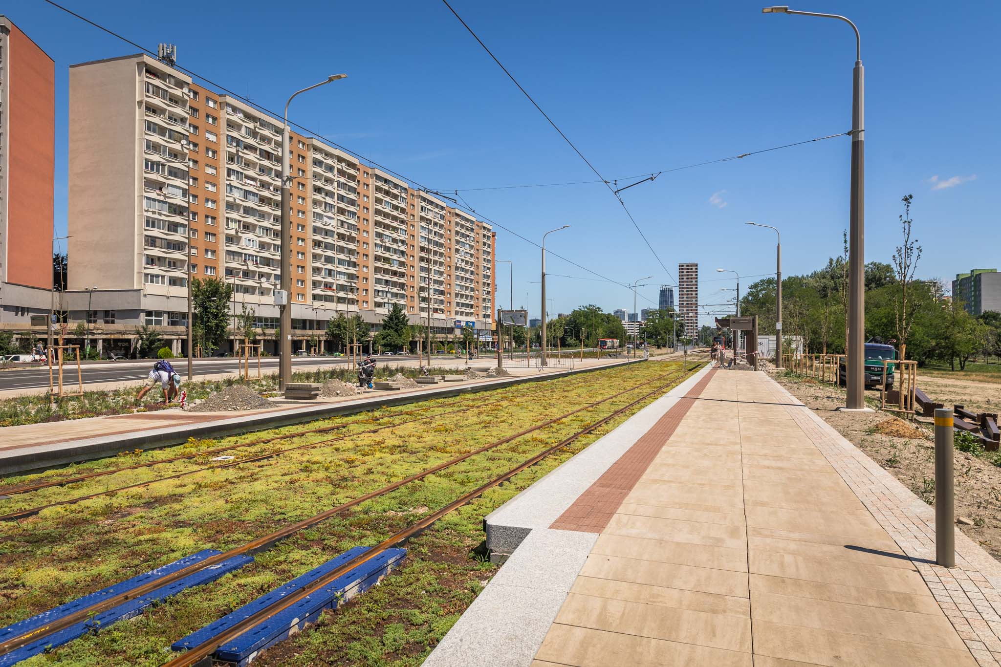 Stav električkovej radiály v Petržalke k 30. júnu 2025 - električkové zastávky Jungmanova