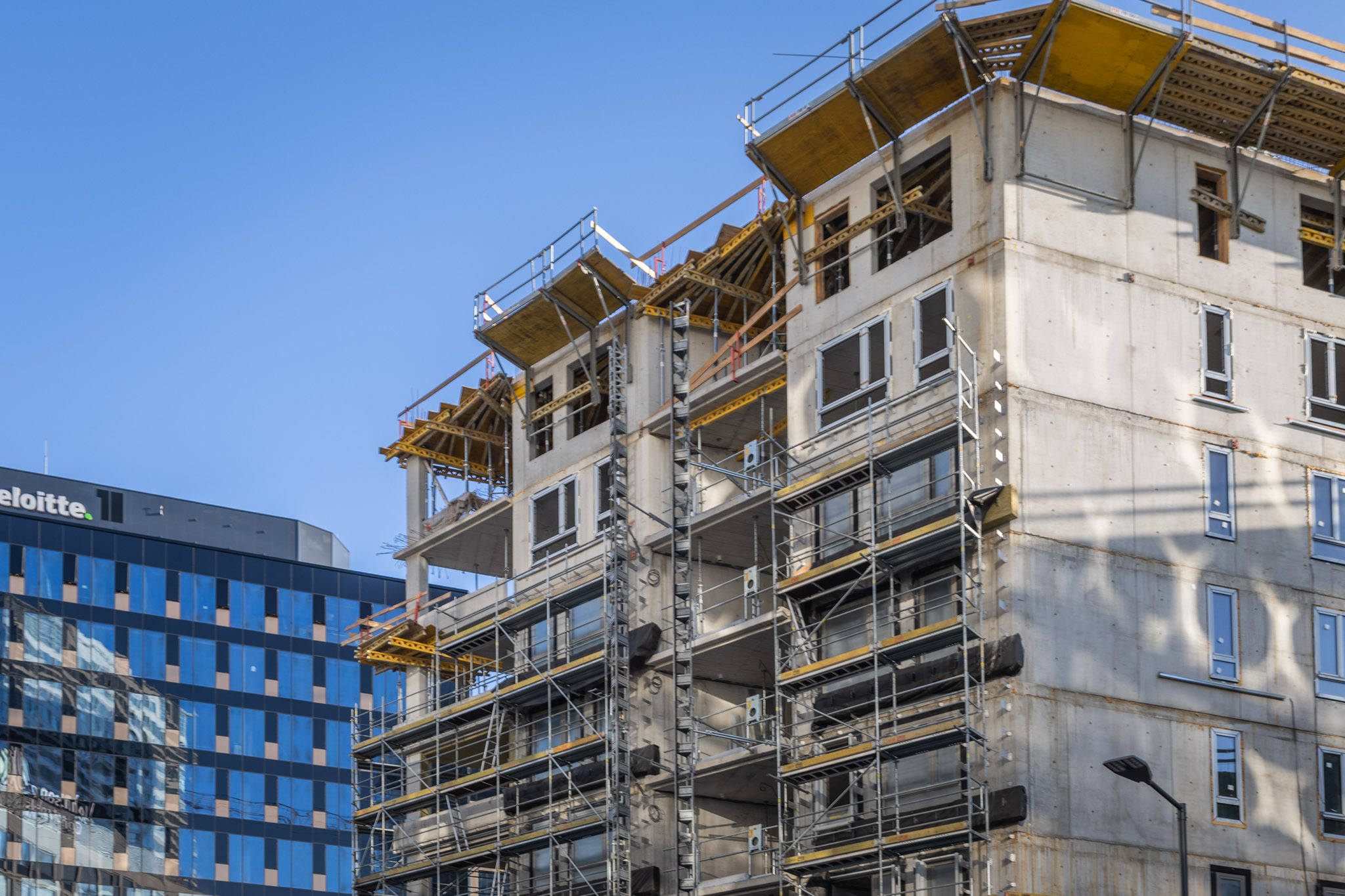 Stavebné práce na projekte Ganz House z júla 2025 - detail na stavbu