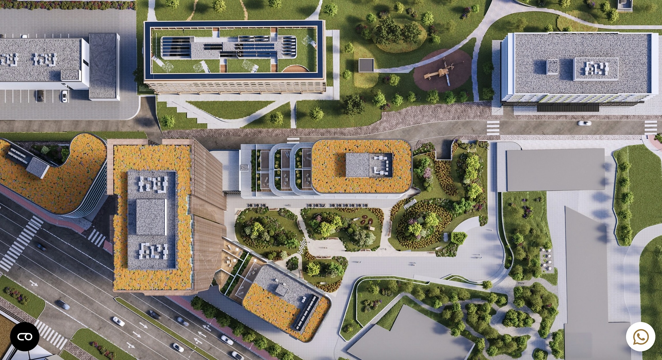 Výškový pohľad na pozemok projektu Ister Tower
