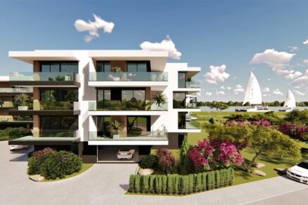Vizualizácia LAKESIDE 36 na brehu vodnej nádrže Sĺňava v Piešťanoch.