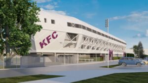 Nový futbalový štadión v Komárne sľubne rastie. Jeho projektovanie bolo náročné