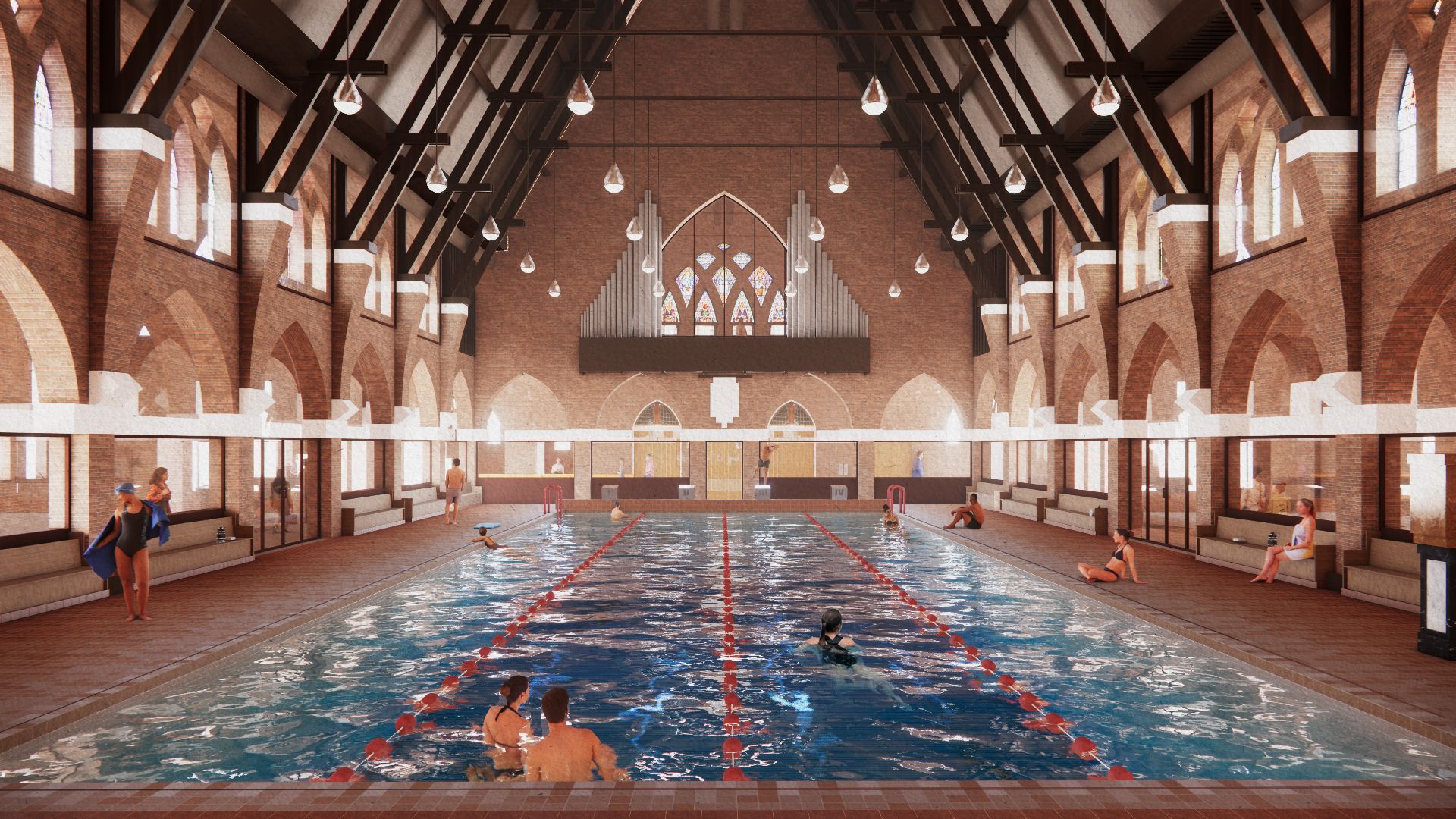 Konverzia kostola na plavecký bazén