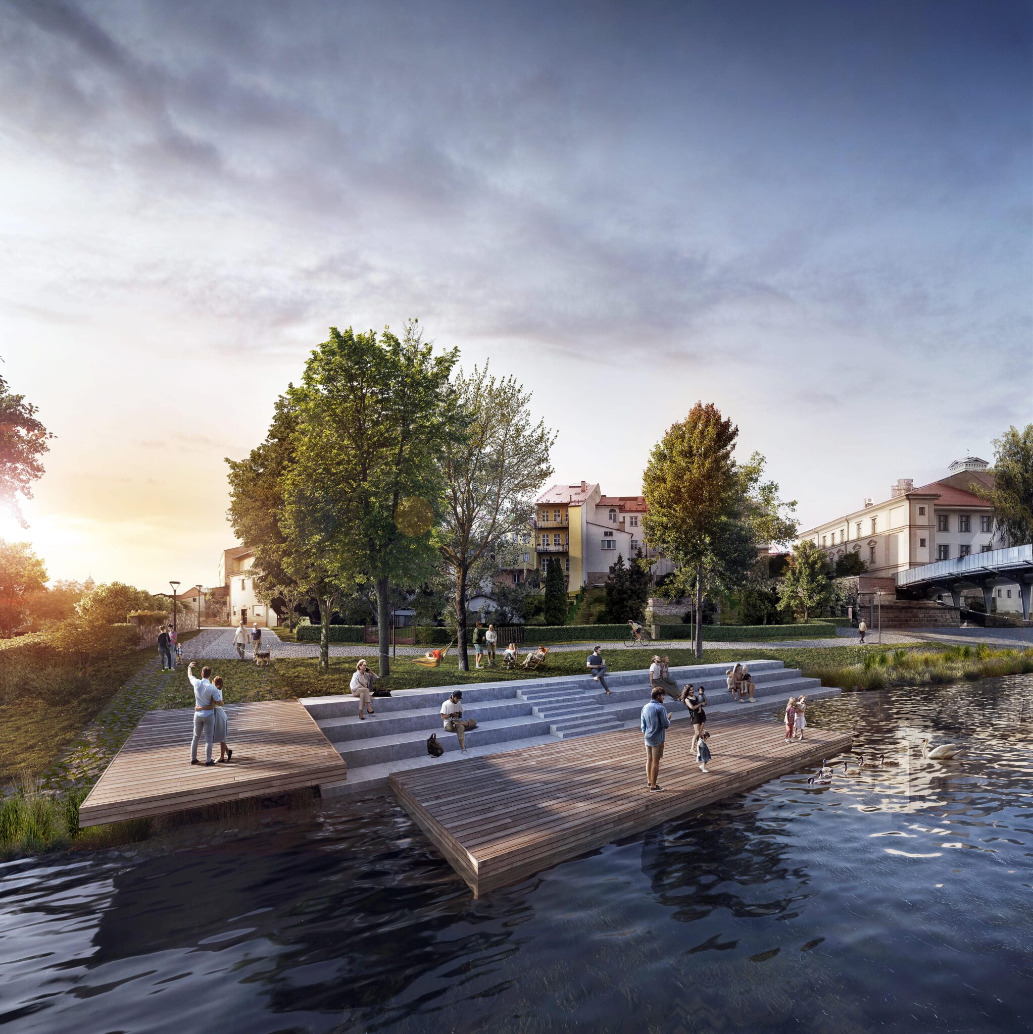 Urbanistická štúdia Zelenomodré centrum Jaromeře od architektonického štúdia A8000 získala prvú cenu v súťaži Urbanistický projekt roku 2025.