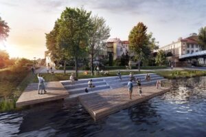 Urbanistický projekt roka 2025 v Českej republike? Porotu presvedčila zelenomodrá vízia mesta Jaroměř