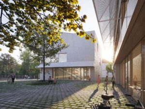 Aj menšie stavby môžu byť prínosom. Architekti navrhli v pražskej časti Zbraslav otvorený priestor pre umenie a komunitu