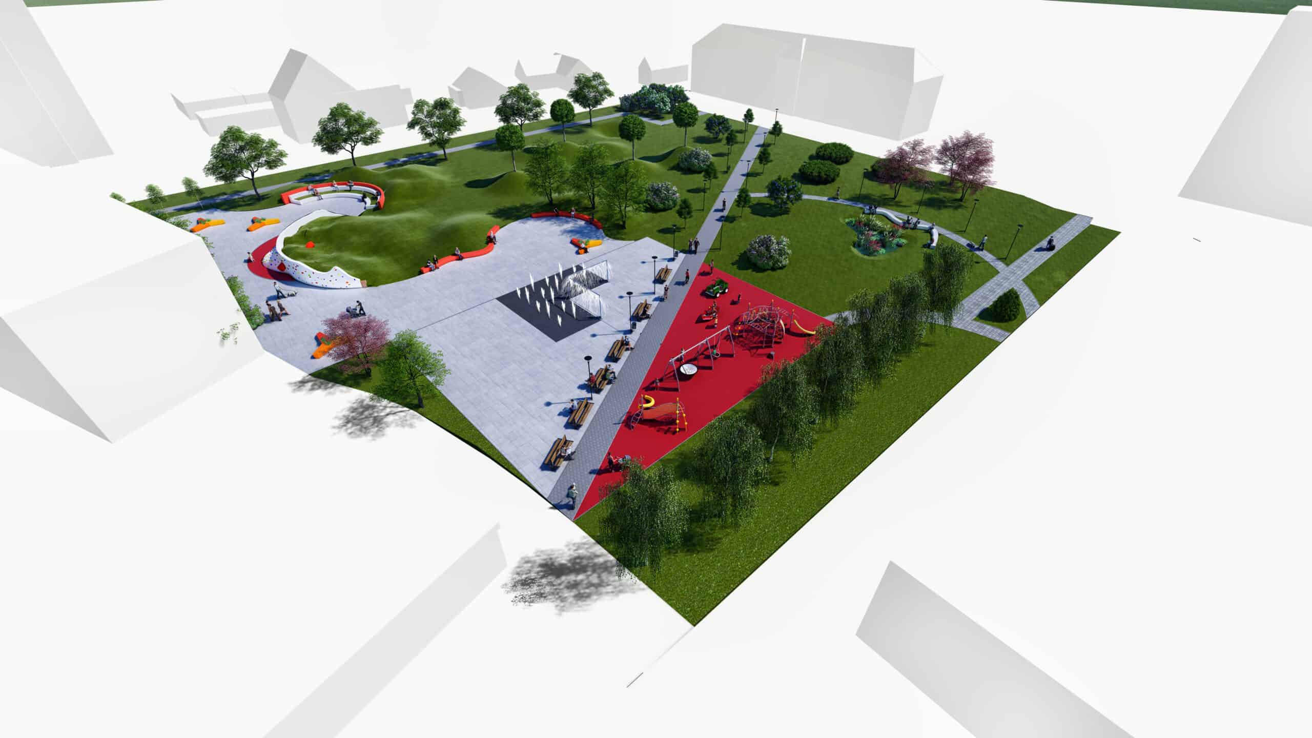 Projekt revitalizácie Tuhárskeho námestia vypracoval Architektonický ateliér Šipkovský. 
