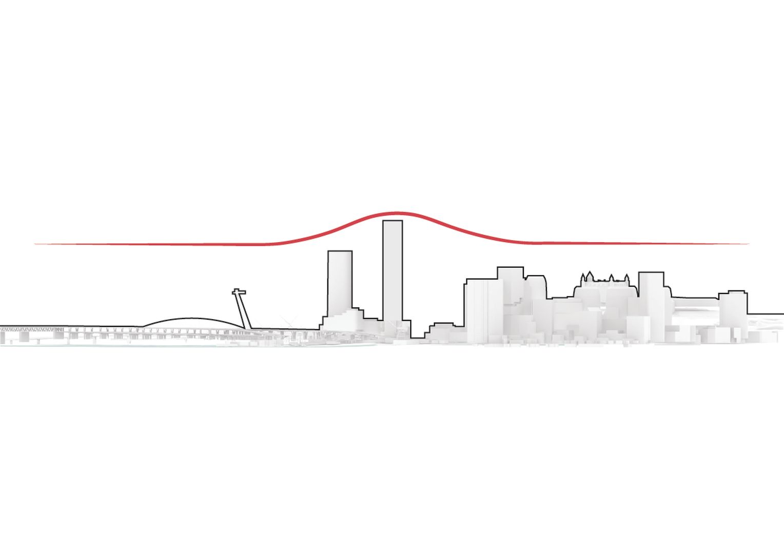 2 24023 Eurovea Bratislava SKYLINE DIAGRAM 02 TWO TOWERS výsledok