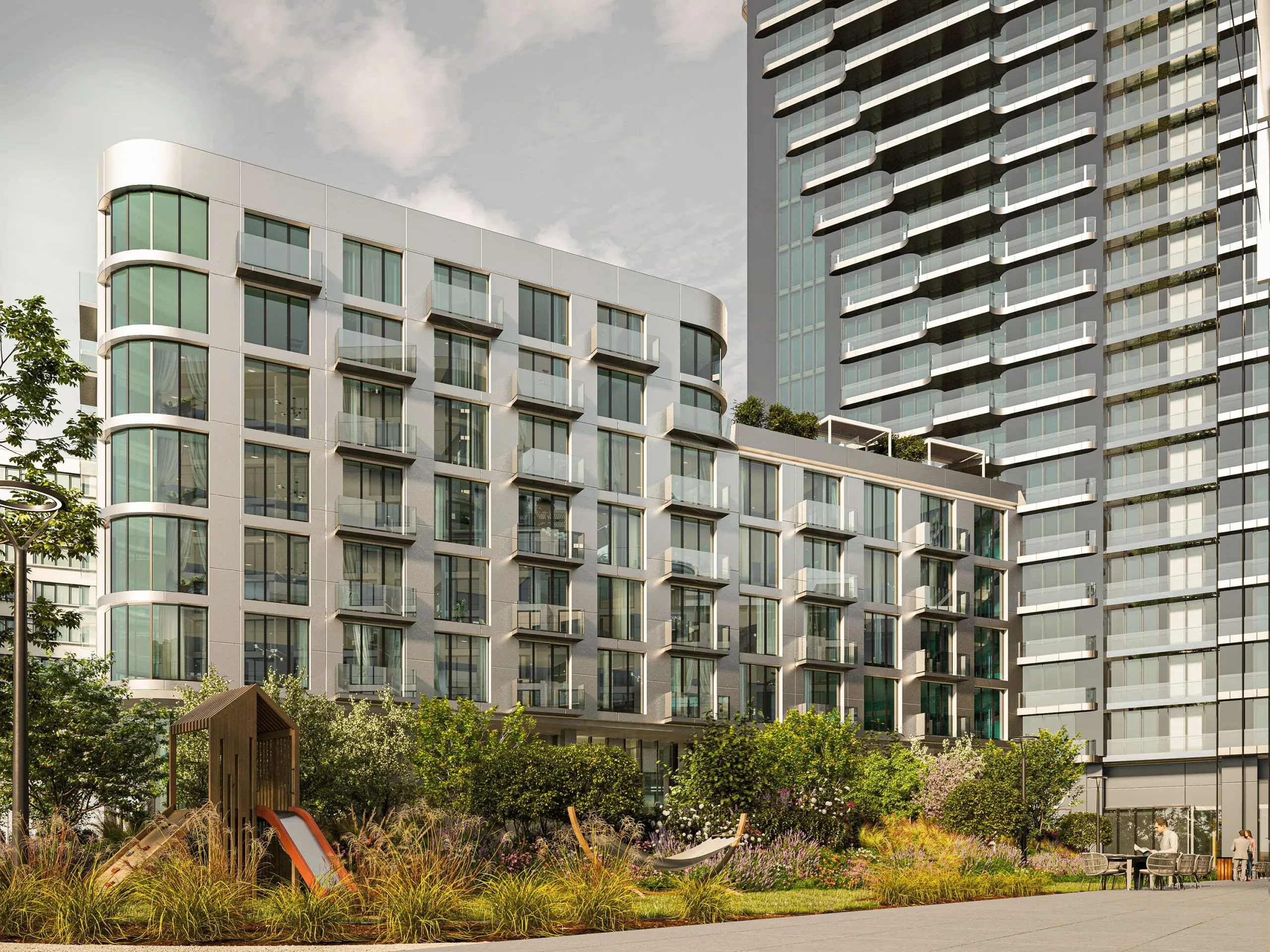 Vizualizácia projektu Ister Tower – osempodlažný apartmánový dom Business Suite