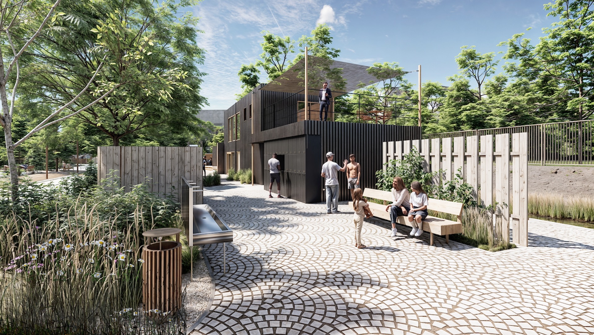 Štúdia revitalizácie jazera Veľký Draždiak - hygienické zázemie s verejným priestorom