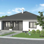 Jednopodlažný bungalov navrhnutý v triede A0 s plynovým kotlom a obnoviteľným zdrojom energie