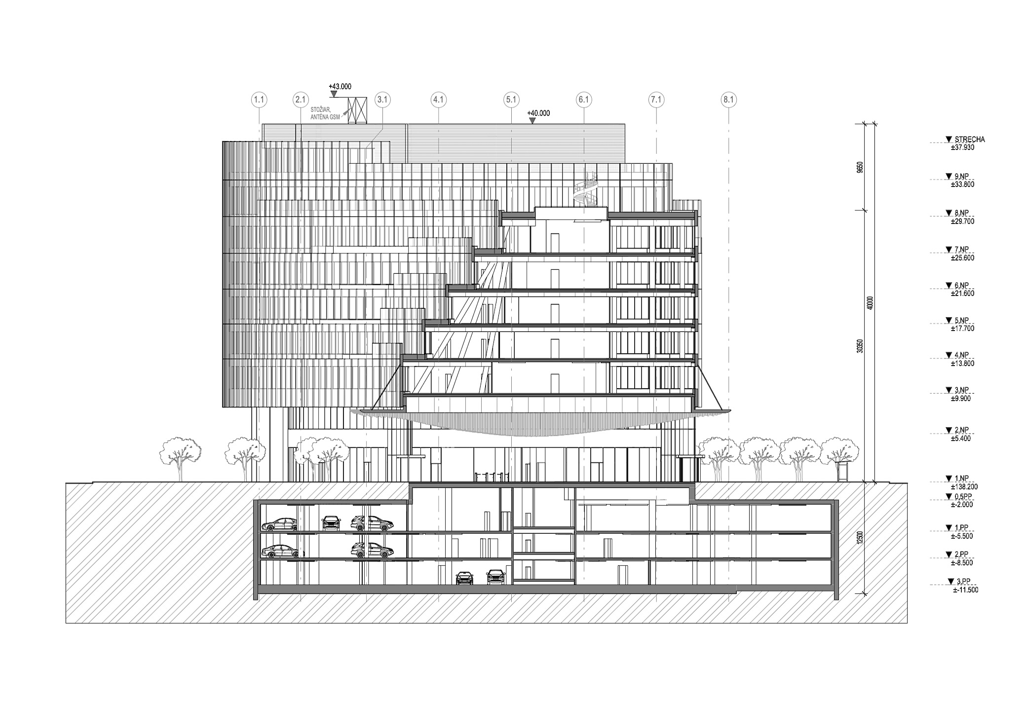 Rez projektu Triangel II od kancelárie GFI
