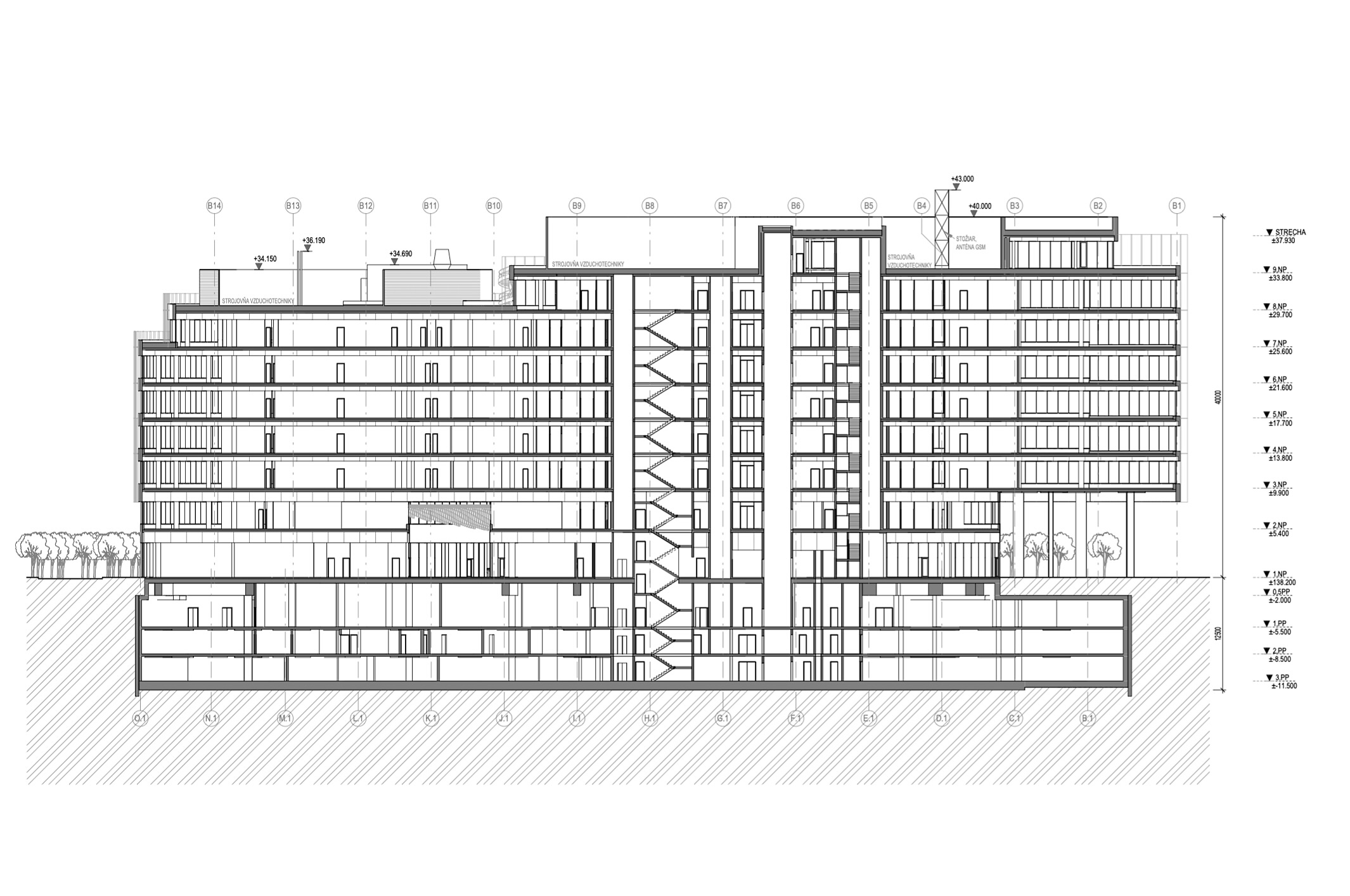 Rez projektu Triangel II od kancelárie GFI