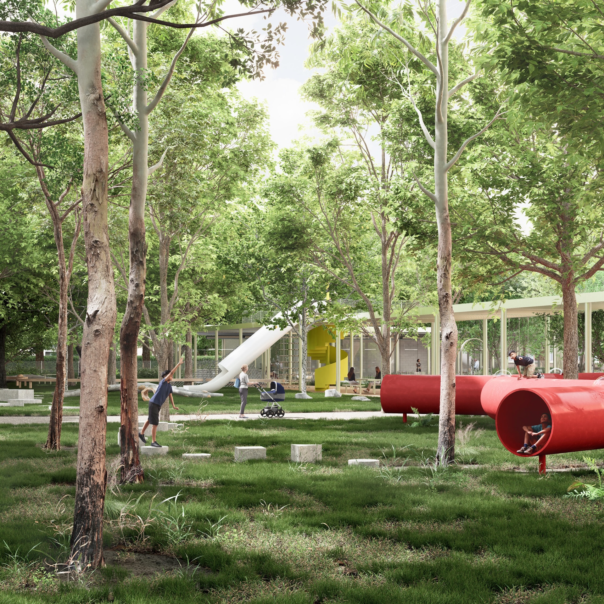 Víťazný návrh na premenu Areálu hier Radosť pri Štrkoveckom jazere od architektonického ateliéru Kuklica-Smerek architekti