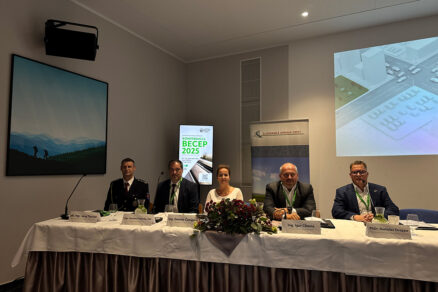 Zľava doprava - plk. Mgr. Juraj Tlacháč, Mgr. Norbert Polievka, MA., Ing. Daniela Čanigová, Ing. Igor Choma, PhDr. Rastislav Droppa. BECEP 2025
