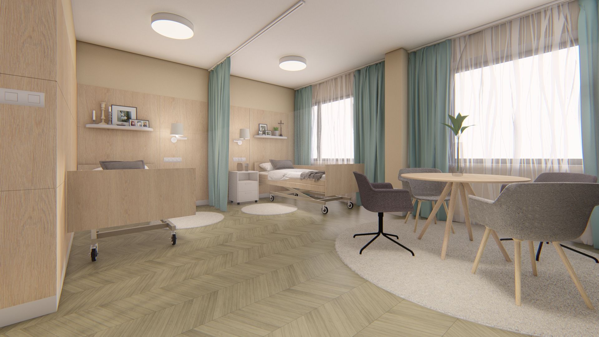 Levočský Domov tretieho veku vzniká rekonštrukciou bývalého internátu SOŠ lesníckej v Bijacovciach. Architektom je ateliér Archima.