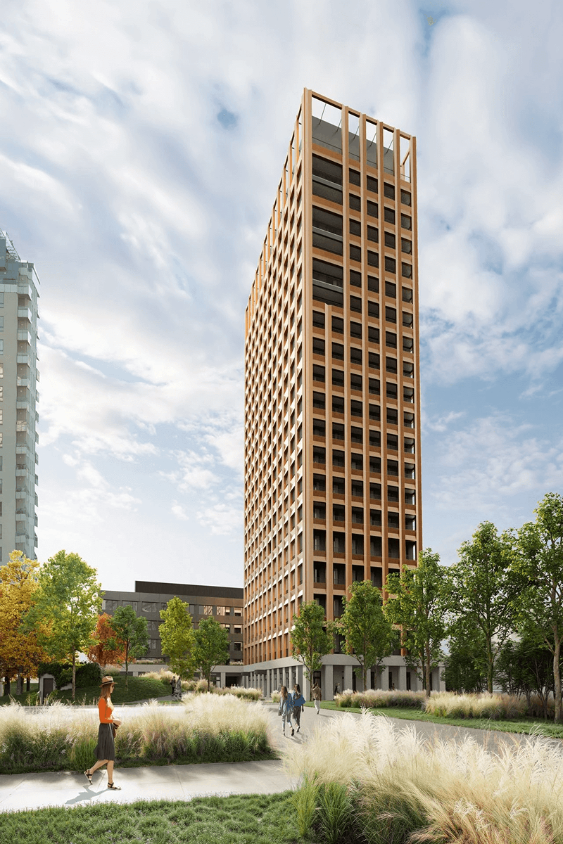 Dominantou územia bude veža s 20 nadzemnými podlažiami.