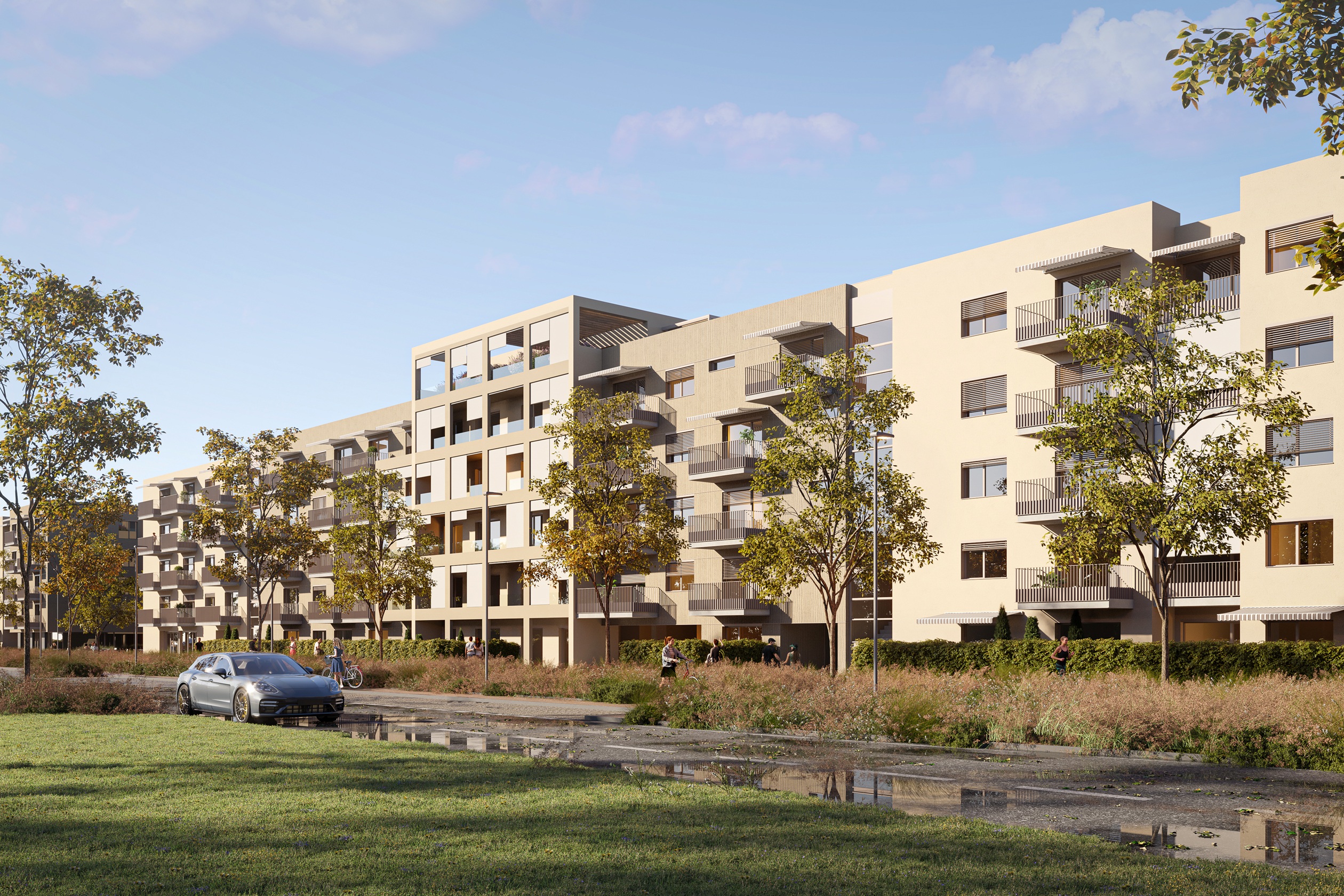 Vizualizácia 3 a 4. etapy novej štvrte Cukrovar v Trnave. Vizualizácia 3 a 4. etapy novej štvrte Cukrovar v Trnave.