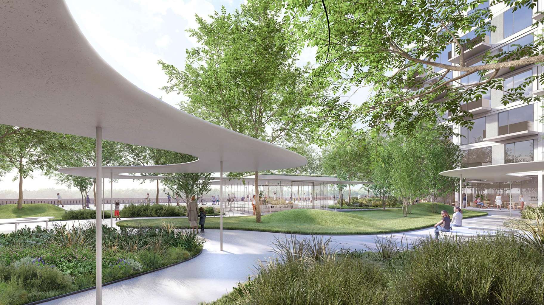 Zeleným srdcom nového nábrežia popri River Parku bude Lanfranconiho námestie