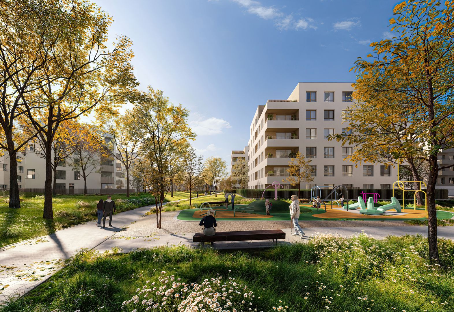 V južnej časti územia pokračuje ďalšia fáza výstavby –  Nesto G.