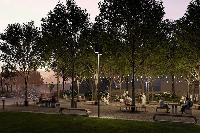 Centrálny verejný priestor v obci Smolenice