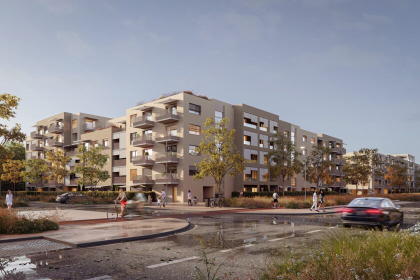 Vizualizácia 3 a 4. etapy novej štvrte Cukrovar v Trnave.