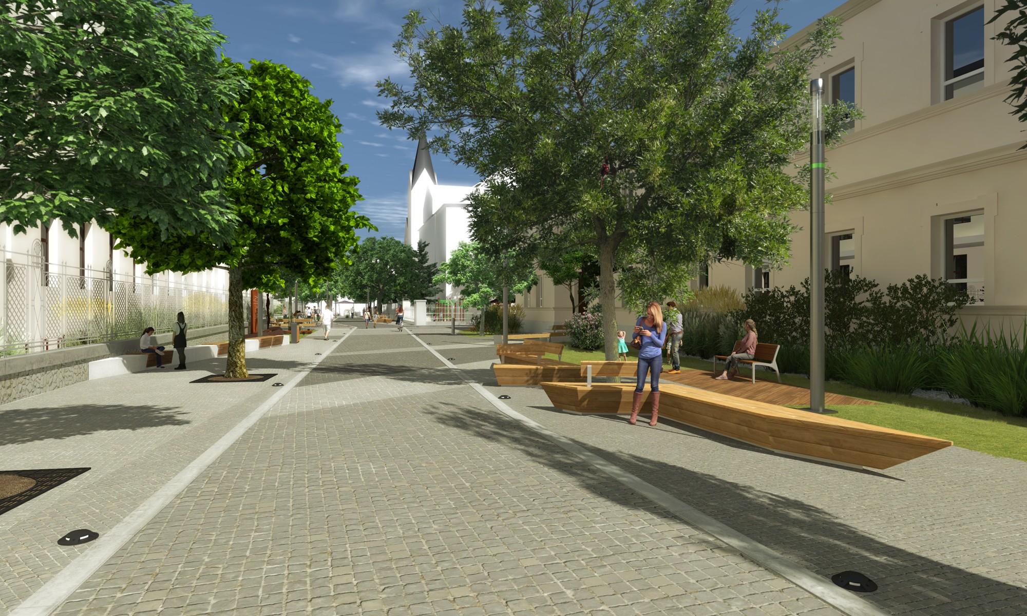 Revitalizácia Ulice 1. mája má zmeniť charakter lokality z dopravnej komunikácie na verejný priestor s dominanciou peších zón.