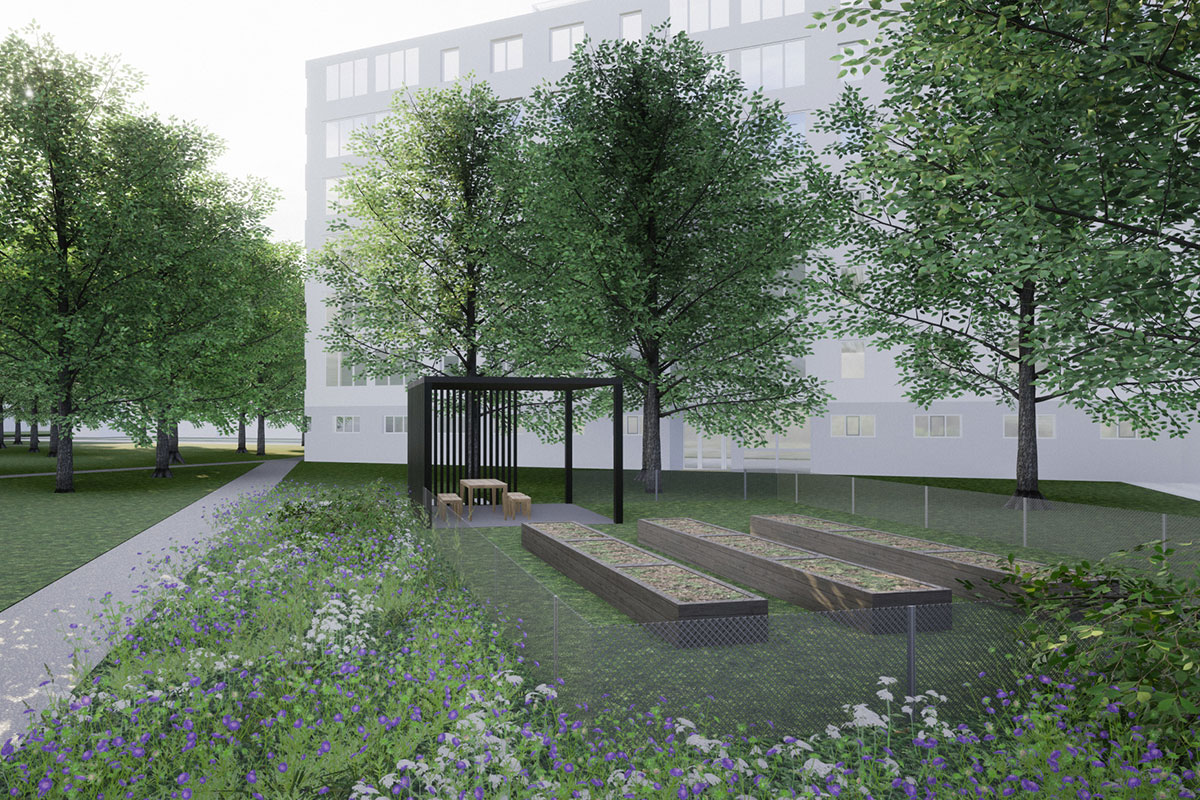 Verejné priestranstvo pri Kozmose