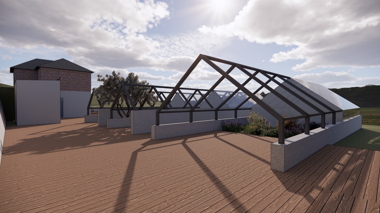 Takto budú vyzerať obnovené historické skleníky v Skleníky Prüger-Wallnerovej záhrade