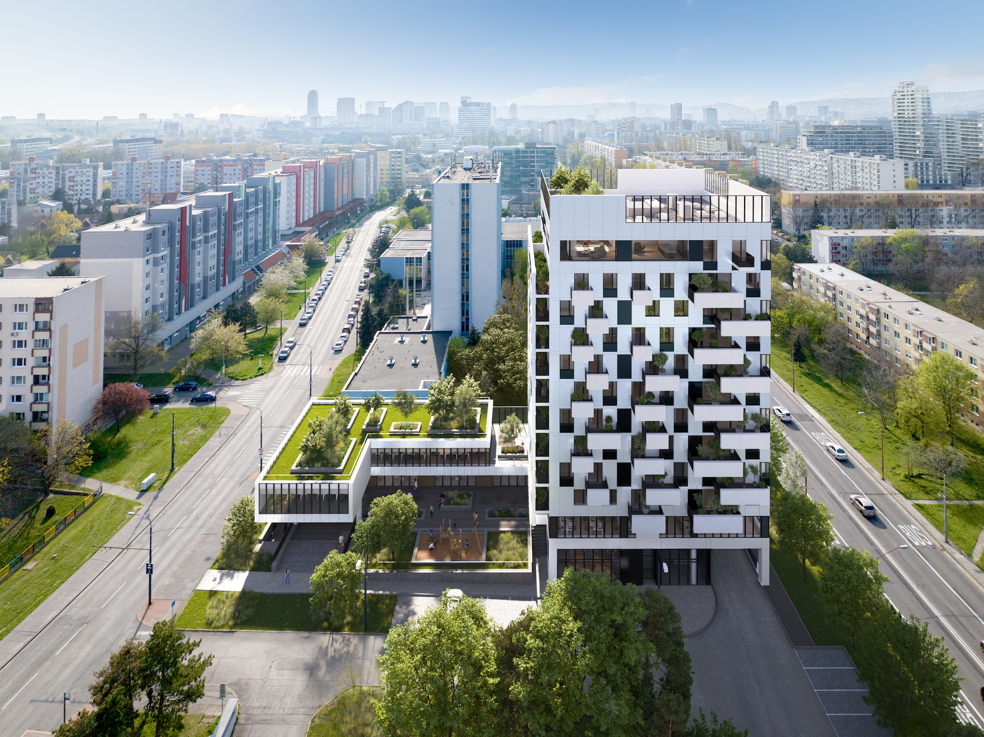 Nový polyfunkčný objekt nahradí parcelu, na ktorej sa ešte donedávna nachádzalo len parkovisko.