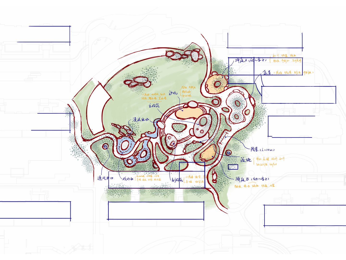 V čínskej provincii Šan-tung vznikol park, ktorý spája organické tvary, prírodné materiály a najnovšie stavebné technológie.