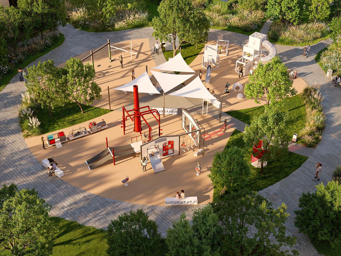 Centrálnym prvkom celého ihriska bude zmenšená verzia skutočného cukrovaru so všetkými typickými prvkami.