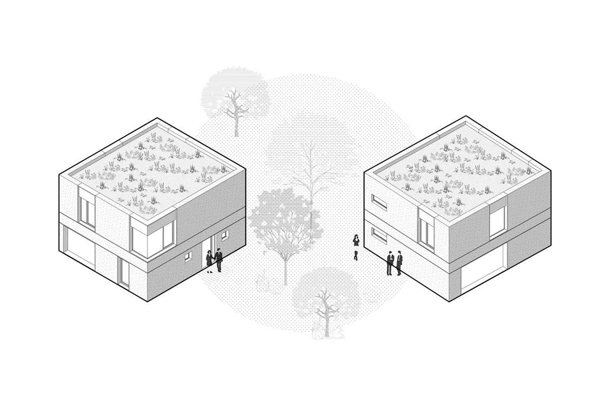 Projekt vytvorí novú vilovú štvrť v meste s 37 samostatne stojacimi rodinnými domami  (pracovná vizualizácia).