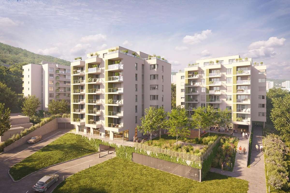 Súčasťou druhej etapy má byť výstavba dvoch osempodlažných rezidenčných objektov.