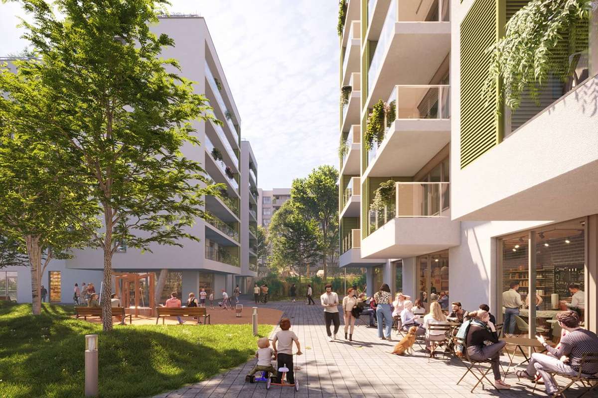 Súčasťou druhej etapy má byť výstavba dvoch osempodlažných rezidenčných objektov.