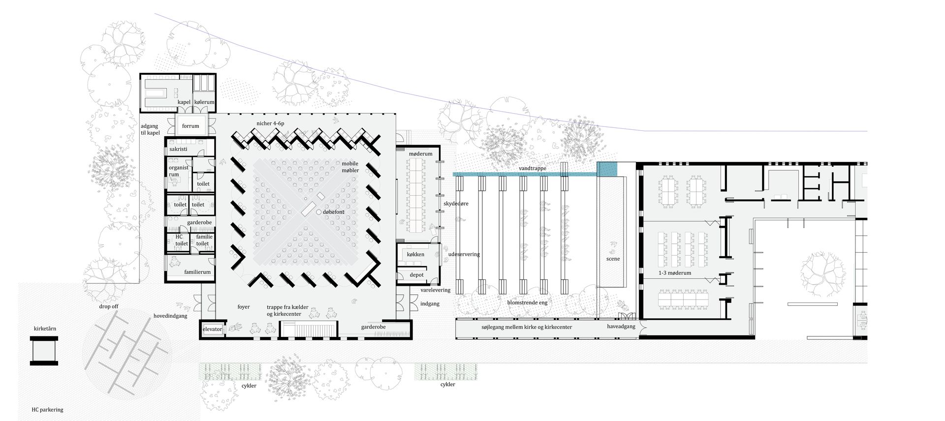 Nový kostol v Højvangene