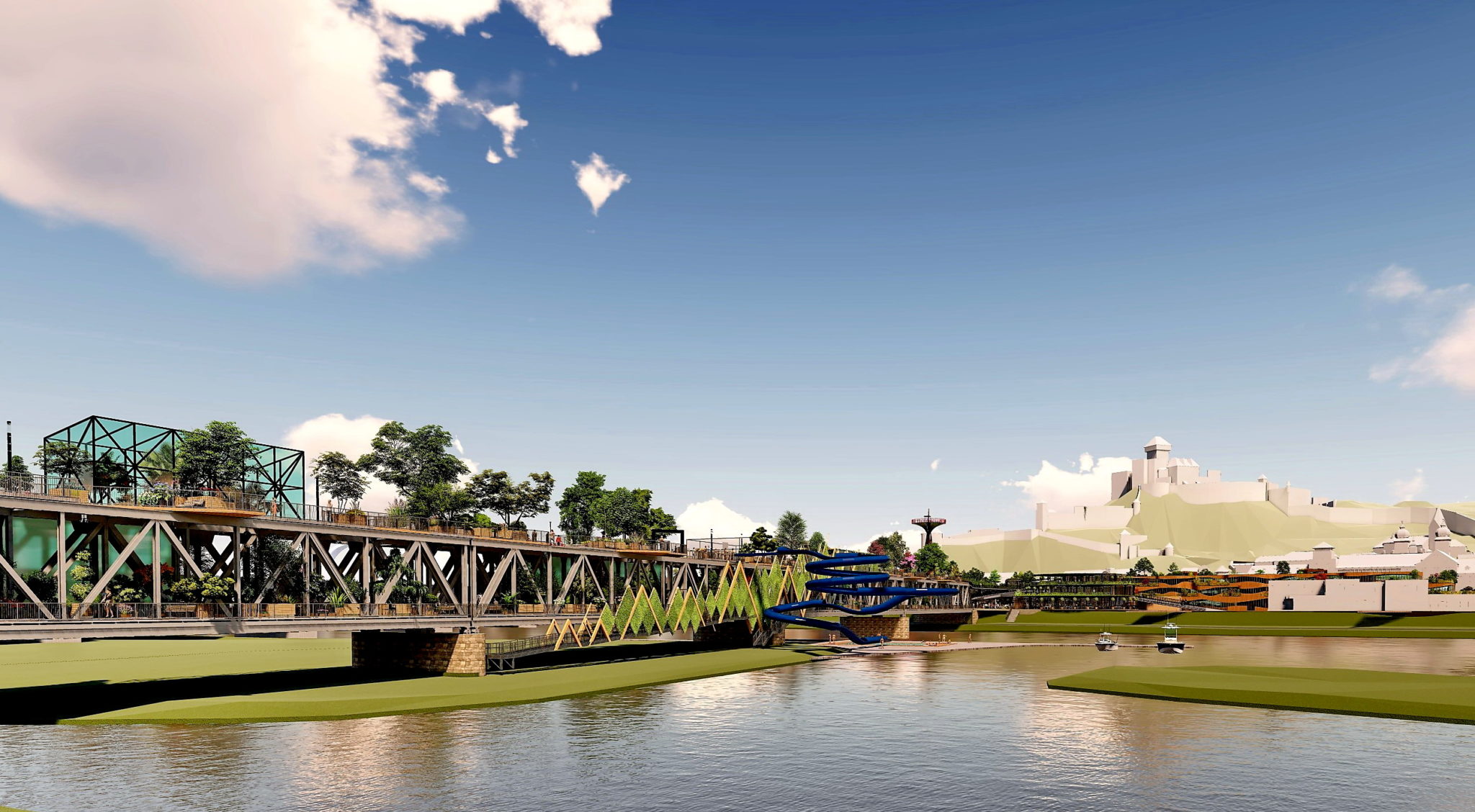 Zrekonštruovaný starý železničný most sa zmení na pobytový most Fiesta a bude jedným z nových
symbolov Trenčína.